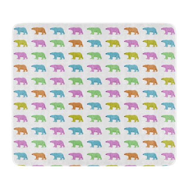 Tabla De Cortar Patrón de oso polar (Anverso)