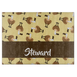 Tabla De Cortar Patrón de pájaro pardo