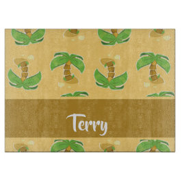 Tabla De Cortar Patrón de palmeras tropicales