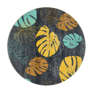 Tabla De Cortar Patrón de papel tapiz de hoja tropical