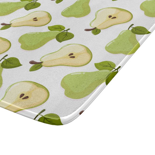 Tabla De Cortar Patrón de peras (Borde)