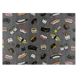Tabla De Cortar Patrón de Personajes de Sushi