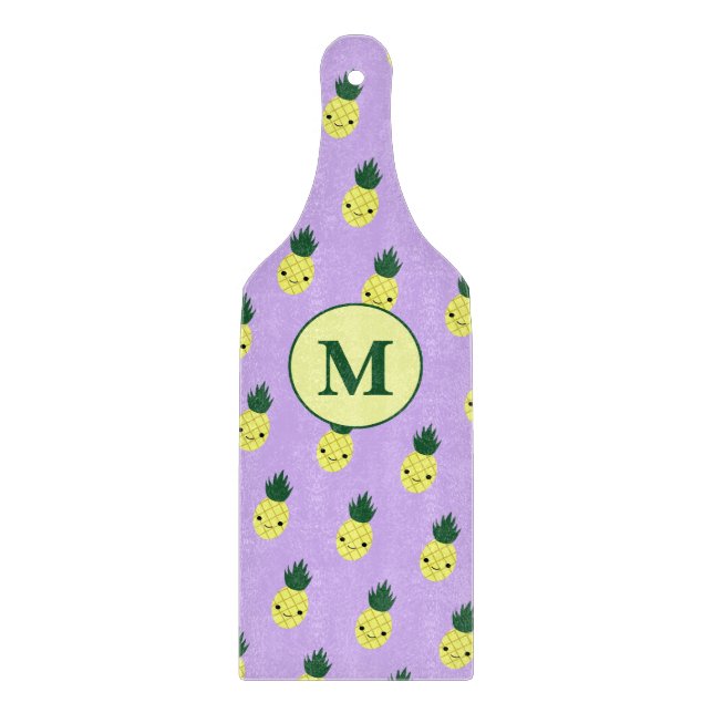 Tabla De Cortar Patrón de piña personalizado (Anverso)