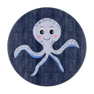 Tabla De Cortar Patrón de Pulpo Adorable