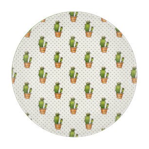 Tabla De Cortar Patrón de punto de polk cactus y éxito
