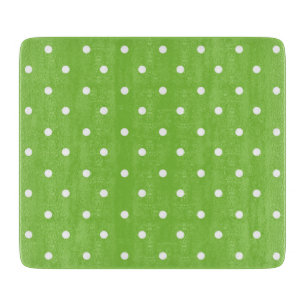 Tabla De Cortar Patrón de puntos blancos mostaza amarillo de corte