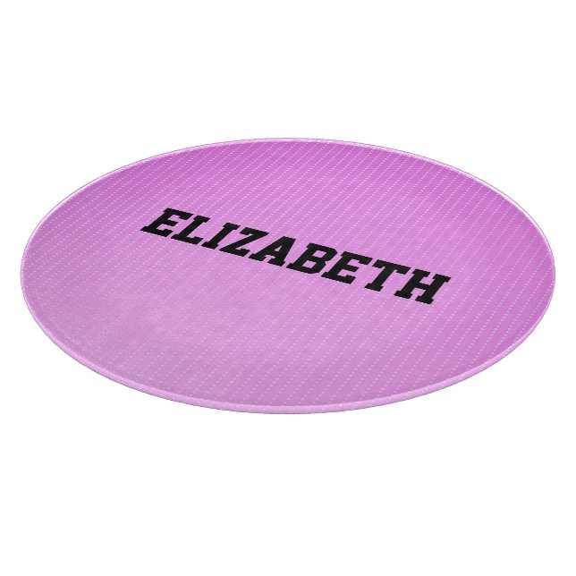 Tabla De Cortar Patrón de puntos blancos rosados (Borde)