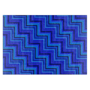 Tabla De Cortar Patrón de rayas azules