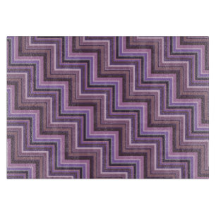 Tabla De Cortar Patrón de rayas de malva