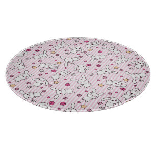 Tabla De Cortar patrón de rayas kawaii