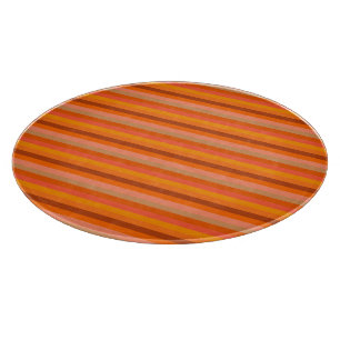 Tabla De Cortar Patrón de rayas naranjas