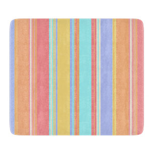 Tabla De Cortar Patrón de rayas pastel