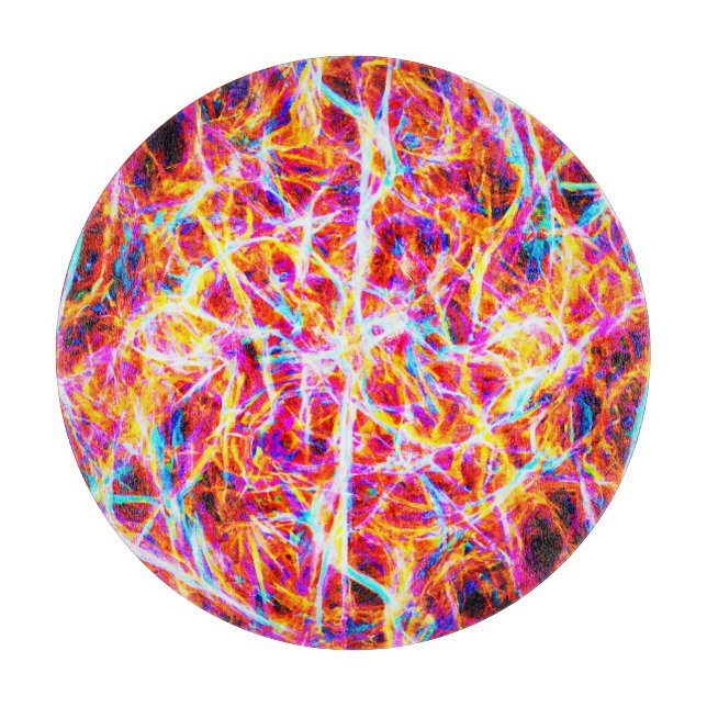 Tabla De Cortar Patrón de resumen eléctrico vibrante (Anverso)