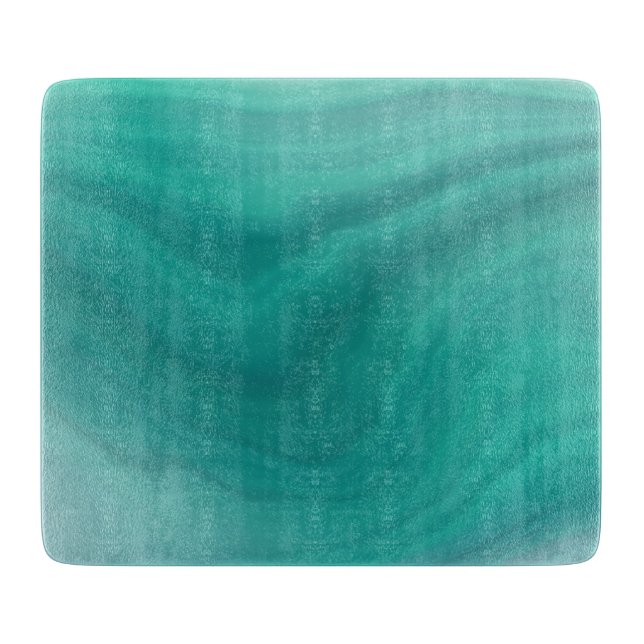 Tabla De Cortar Patrón de resumen verde turquesa (Anverso)