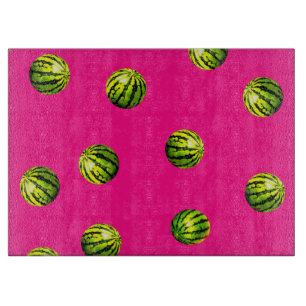 Tabla De Cortar patrón de sandía rosa