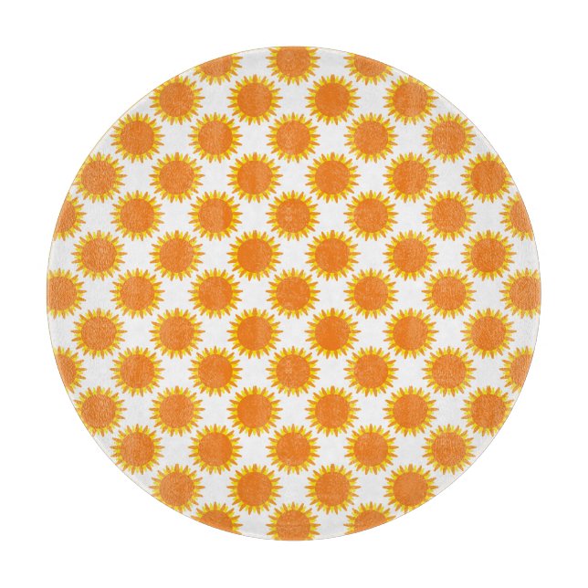Tabla De Cortar Patrón de sol  (Anverso)