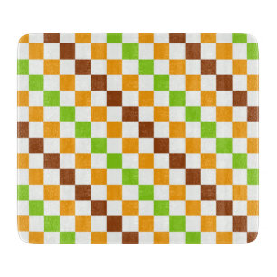 Tabla De Cortar Patrón de tablero de ajedrez diagonal de cosecha