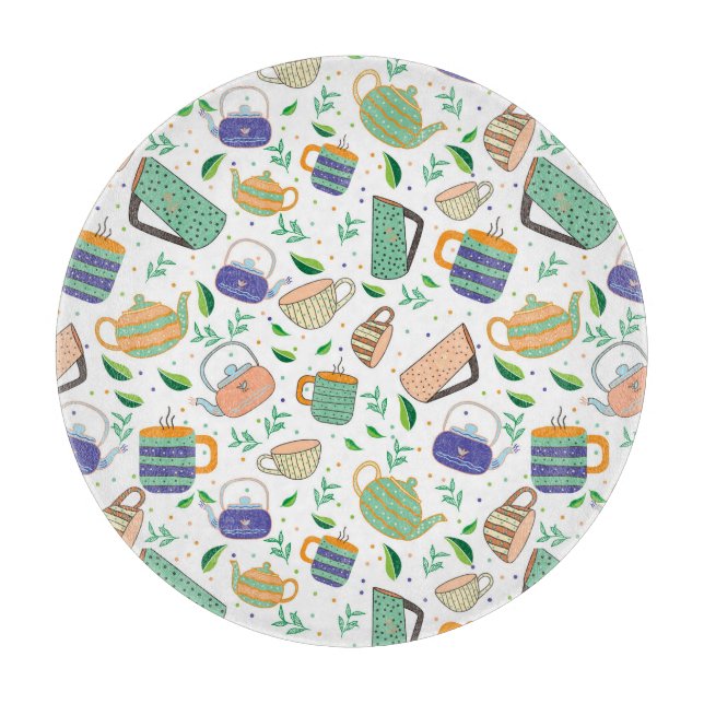 Tabla De Cortar patrón de té (Anverso)
