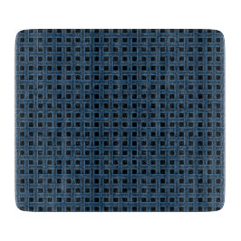 Tabla De Cortar Patrón de Tejido Azul Negro
