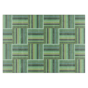 Tabla De Cortar Patrón de tejido de rayas de color verde oliva