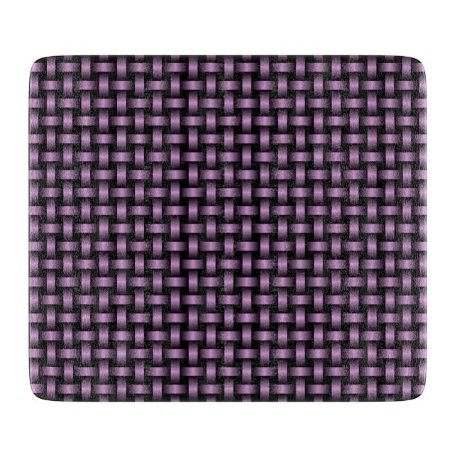 Tabla De Cortar Patrón de Tejido Negro Morado (Anverso)
