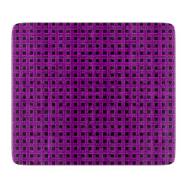 Tabla De Cortar Patrón de Tejido Negro Púrpura