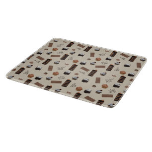 Tabla De Cortar Patrón de tema del chocolate