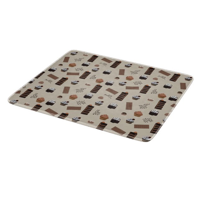 Tabla De Cortar Patrón de tema del chocolate (Borde)