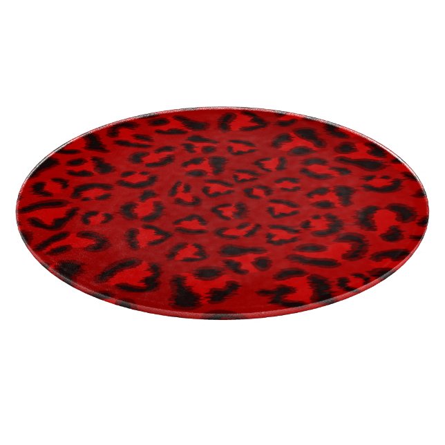 Tabla De Cortar Patrón de textura de leopardo rosa. (Borde)