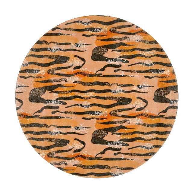 Tabla De Cortar Patrón de tira de tigre de popa (Anverso)