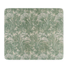 Tabla De Cortar Patrón de tulipanes (por William Morris)