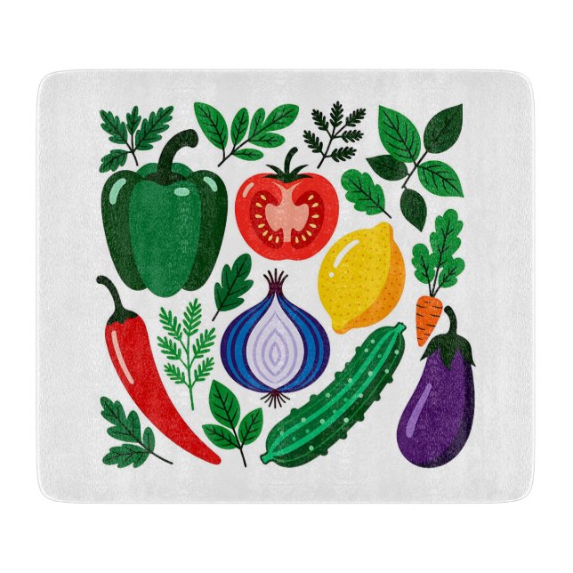 Tabla De Cortar patrón de vegetales (Anverso)