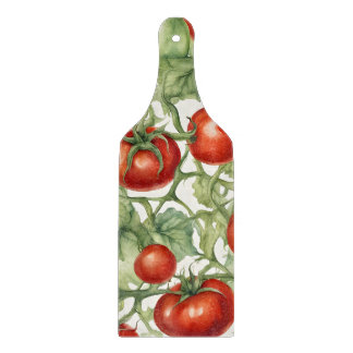 Tabla De Cortar Patrón de vid de tomate acuarela | Jardín Botánico