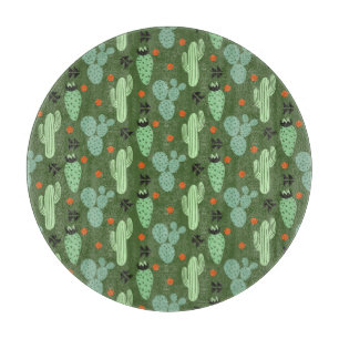 Tabla De Cortar Patrón del desierto de Hipster Cactus