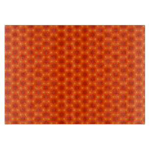 Tabla De Cortar Patrón del hexágono del honeycomb del Naranja dora