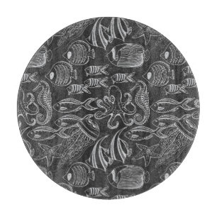 Tabla De Cortar Patrón del Mar Negro