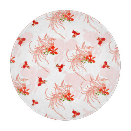 Tabla De Cortar Patrón Fénix Bird Y Phoenix Flower Seamless