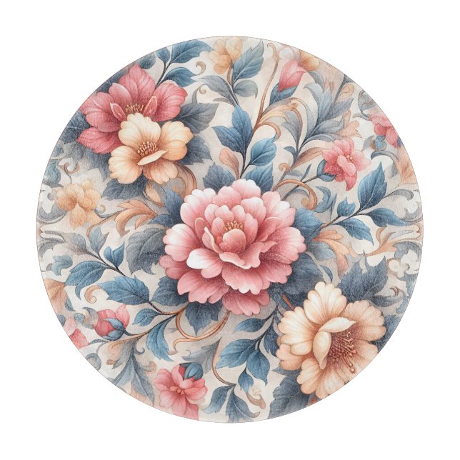 Tabla De Cortar Patrón floral (Anverso)