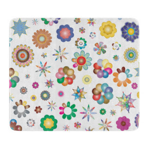 Tabla De Cortar Patrón Floral