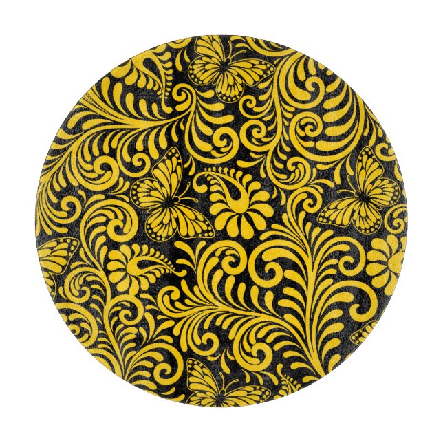 TABLA DE CORTAR PATRÓN FLORAL (Anverso)