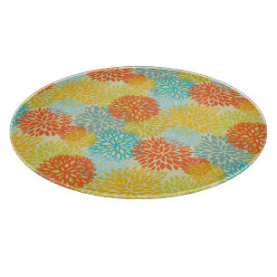 Tabla De Cortar Patrón floral 3