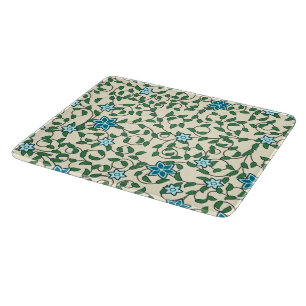 Tabla De Cortar Patrón floral continuo sobre fondo beige