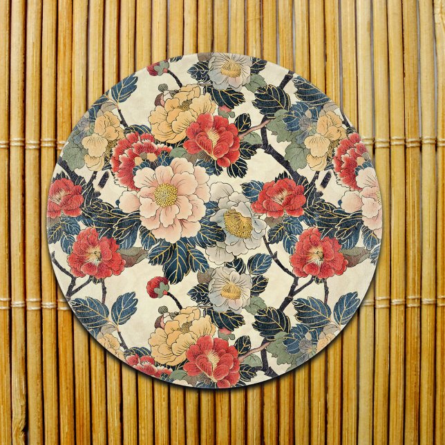 Tabla De Cortar Patrón floral de arte Ukiyo-E japonés (Subido por el creador)