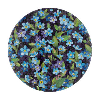 Tabla De Cortar Patrón floral de la elegancia olvido-yo-no