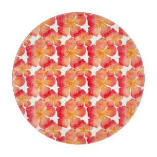 Tabla De Cortar Patrón floral de Oleander naranja