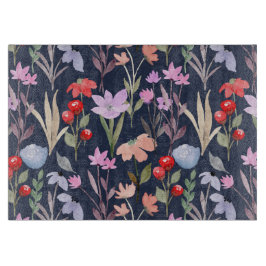 Tabla De Cortar Patrón floral de superficie de moda botánica