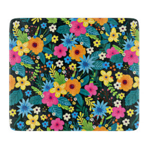 Tabla De Cortar Patrón floral de vibrante Ditsy-43785