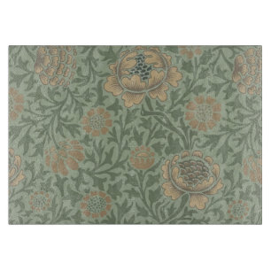 Tabla De Cortar Patrón floral de William Morris Grafton en verde s