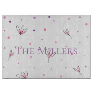 Tabla De Cortar Patrón floral dibujado simple