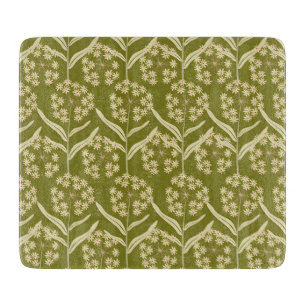 Tabla De Cortar Patrón floral moderno: flores umbela blancas